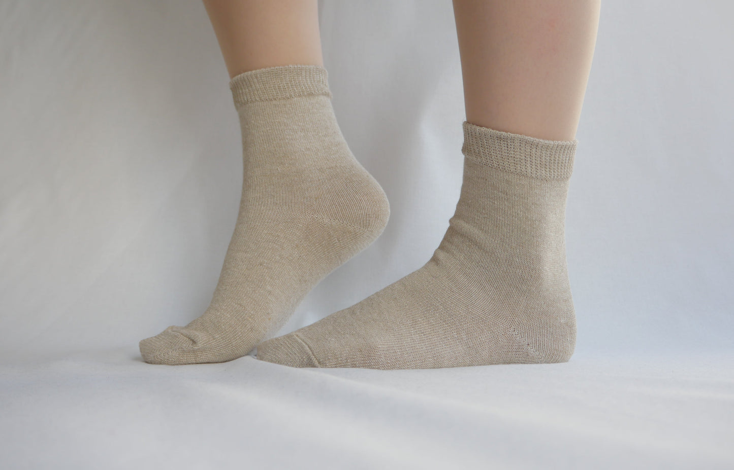 MAMORI Soft Linen Socks F Heavyweight 40/2 Short Crew Type