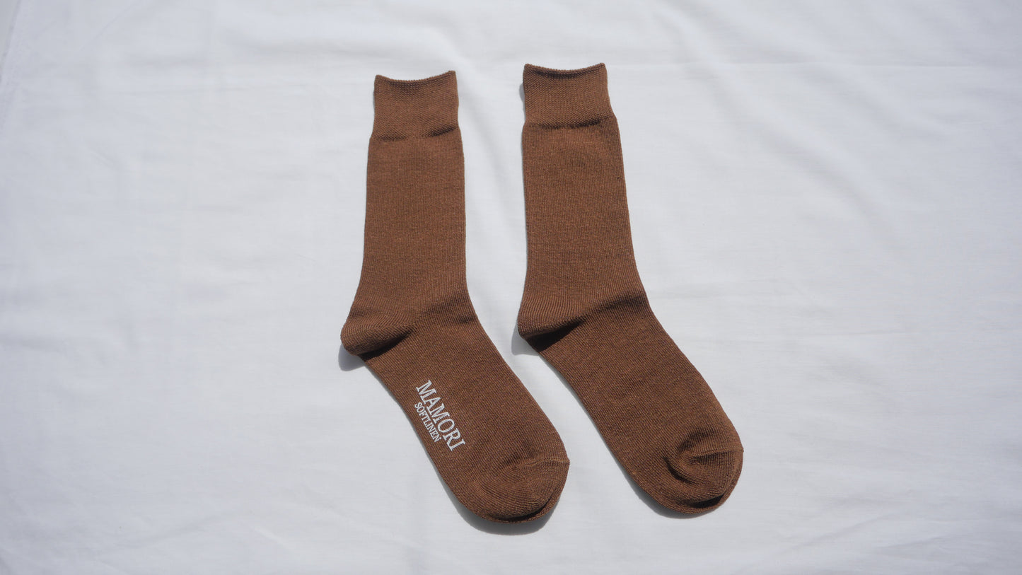 MAMORI Soft Linen Socks M Heavyweight 40/2 Crew Type
