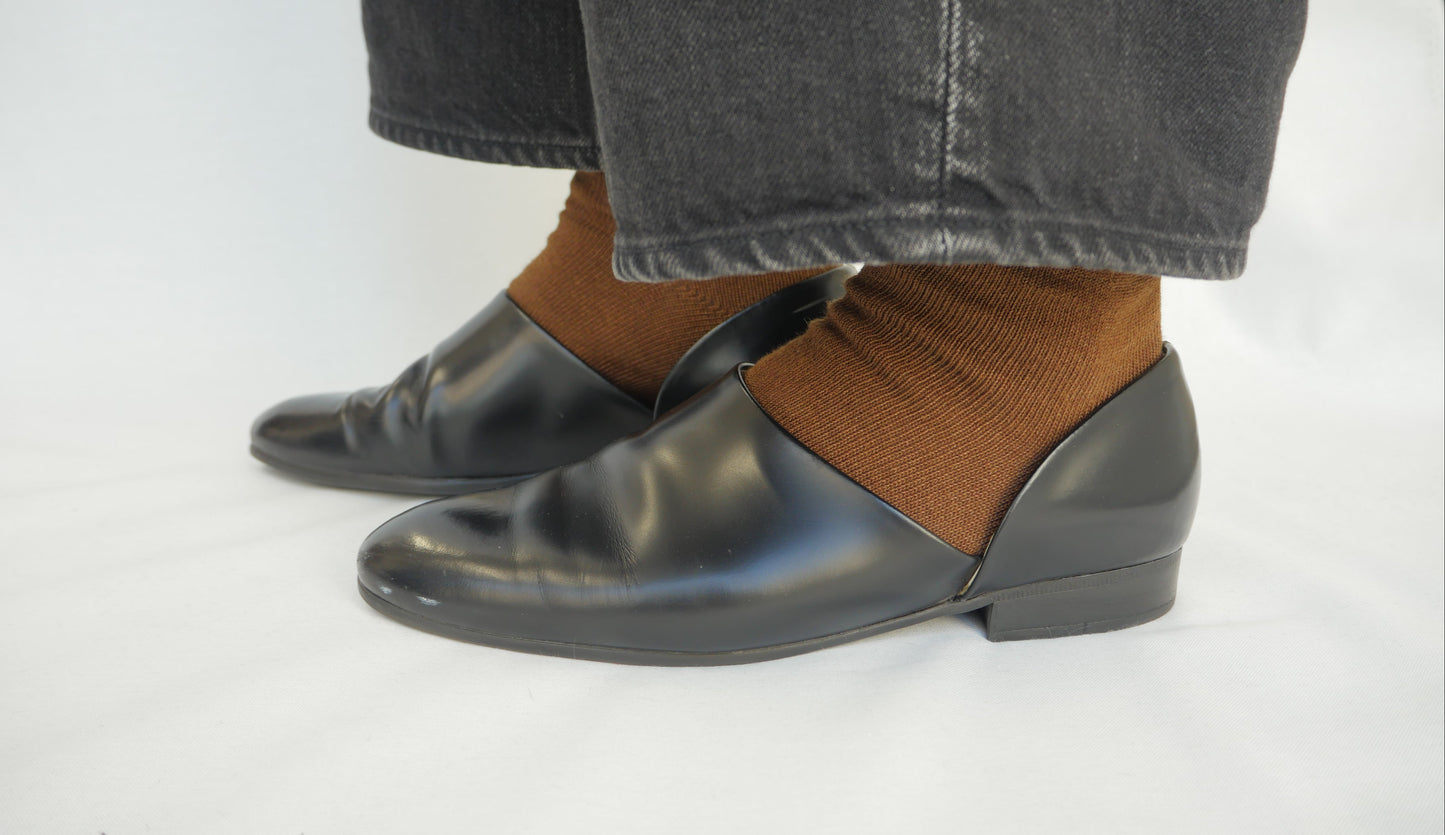 MAMORI Soft Linen Socks M Heavyweight 40/2 Crew Type