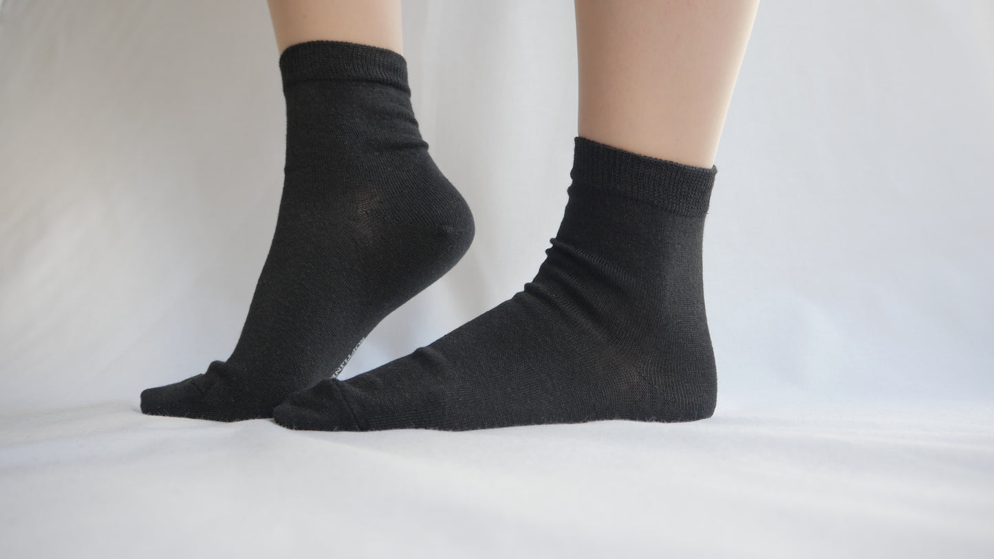 MAMORI Soft Linen Socks F Midweight 60/2 Short Crew Type