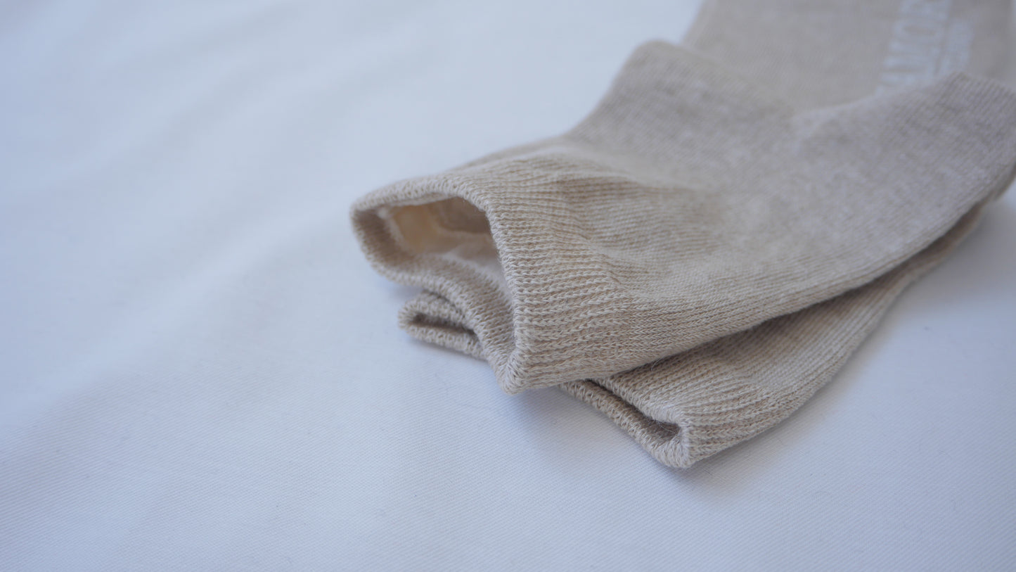 MAMORI Soft Linen Socks F Midweight 60/2 Short Crew Type