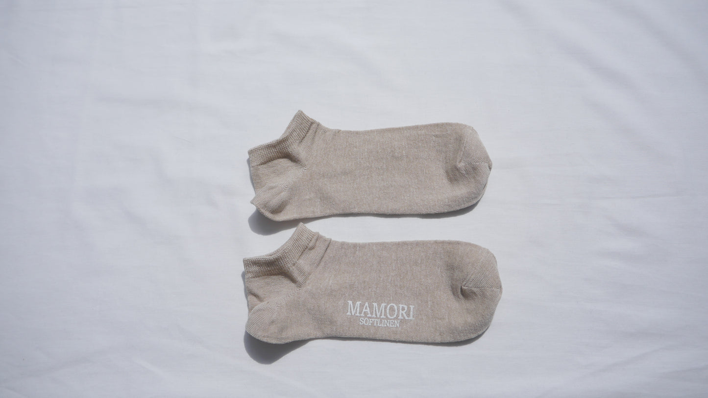 MAMORI Soft Linen Socks M Midweight 60/2 Low-cut socks