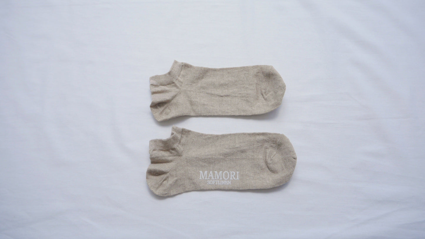 MAMORI Soft Linen Socks M Lightweight 80/1 Low-cut socks