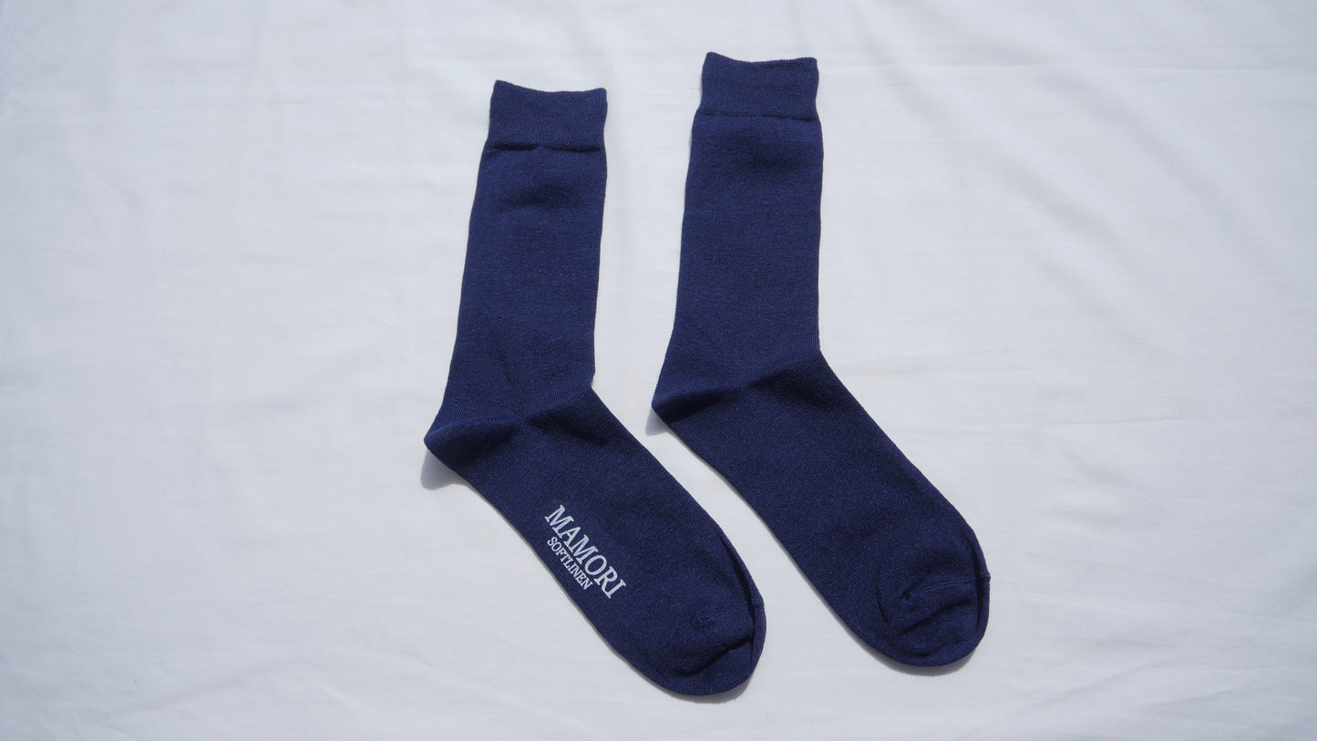 MAMORI Soft Linen Socks M Lightweight 80/1 Crew socks