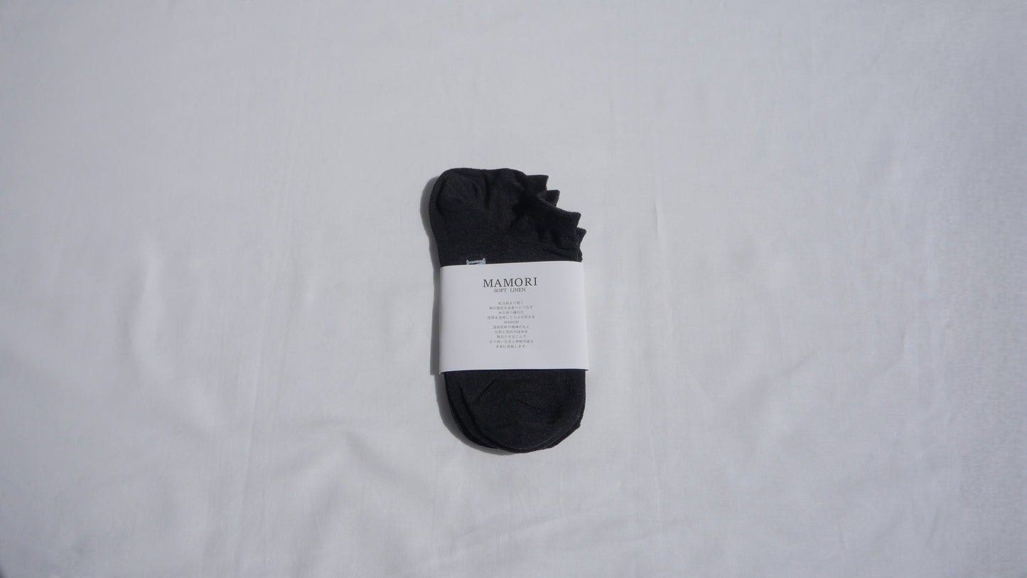 MAMORI Soft Linen Socks F Lightweight 80/1 Low-cut socks