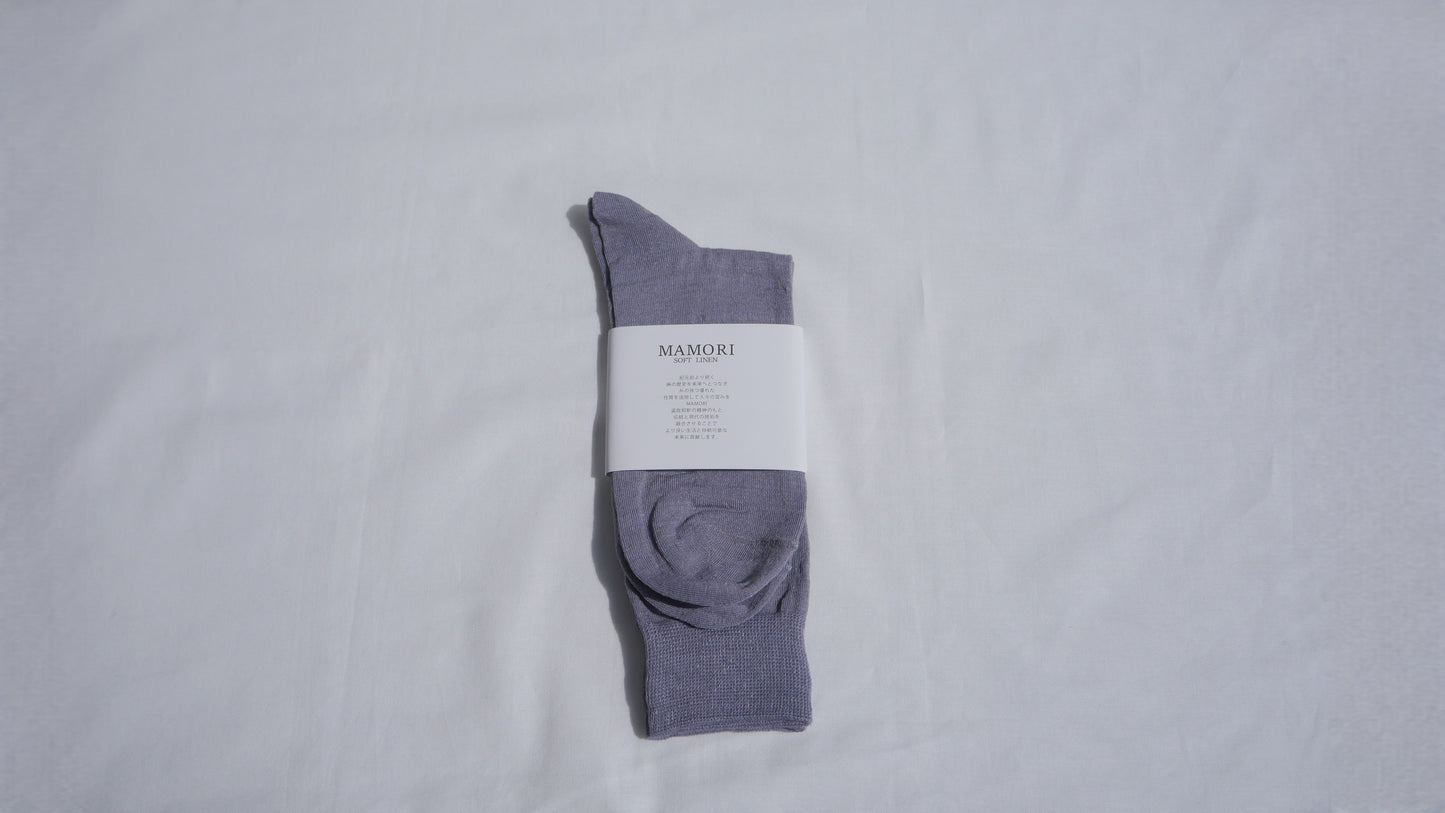 MAMORI Soft Linen Socks M Lightweight 80/1 Crew socks