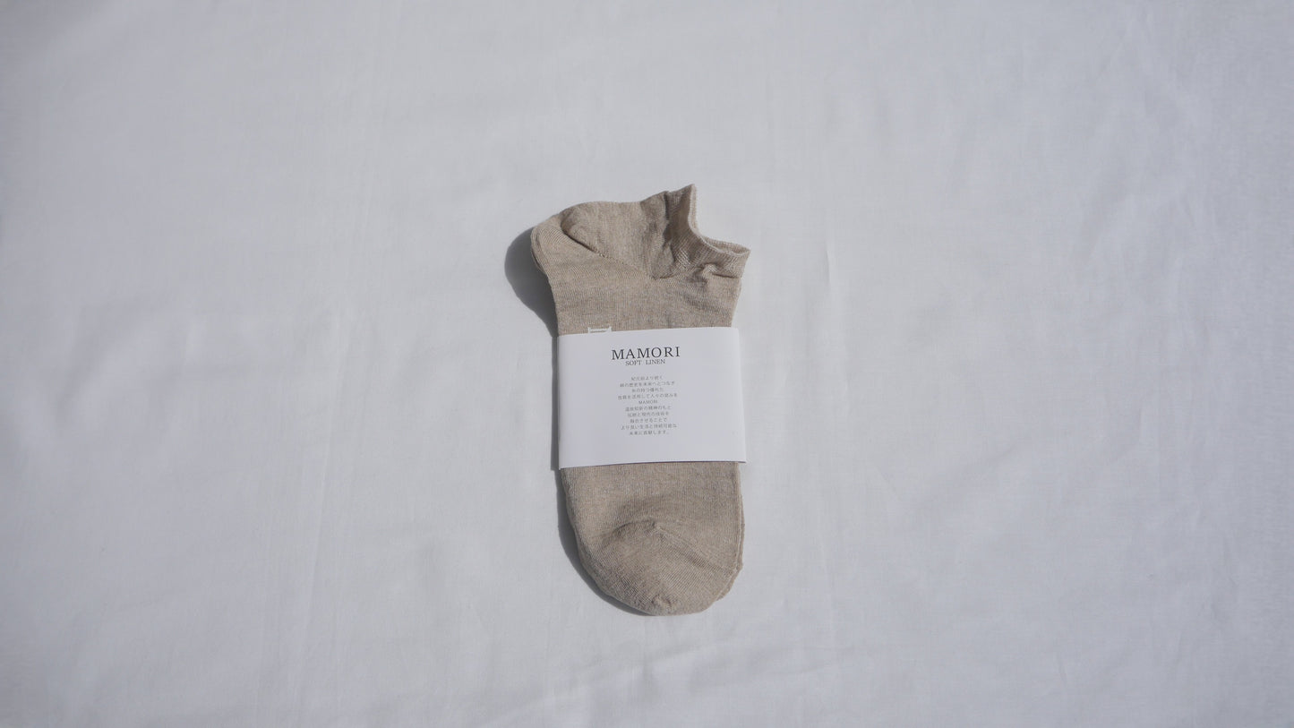 MAMORI Soft Linen Socks M Lightweight 80/1 Low-cut socks