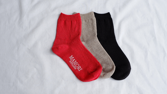 MAMORI　ソフトリネンソックス　F　厚手　40/2　ショートクルータイプ