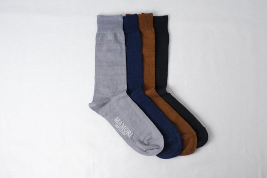 MAMORI Soft Linen Socks M Lightweight　80/1  Crew socks