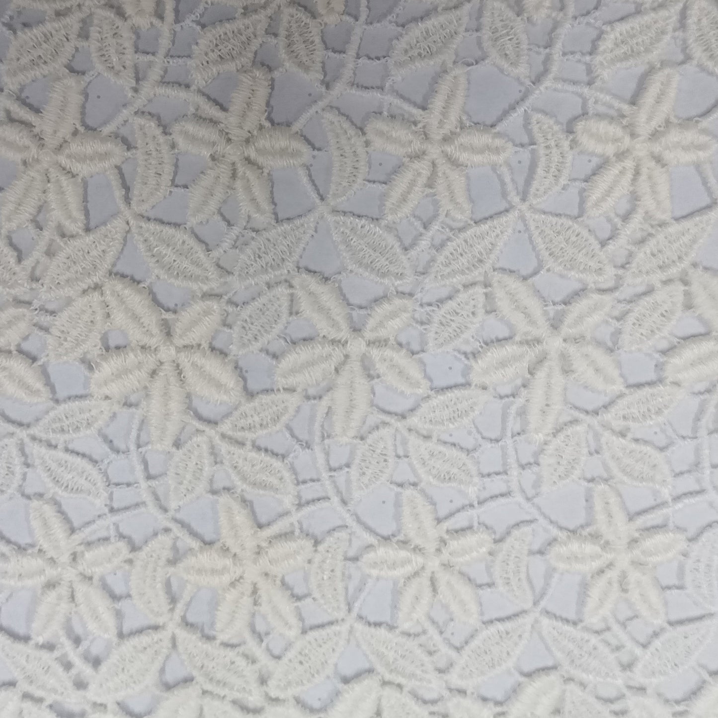 MAMORI linen embroidered lace fabric